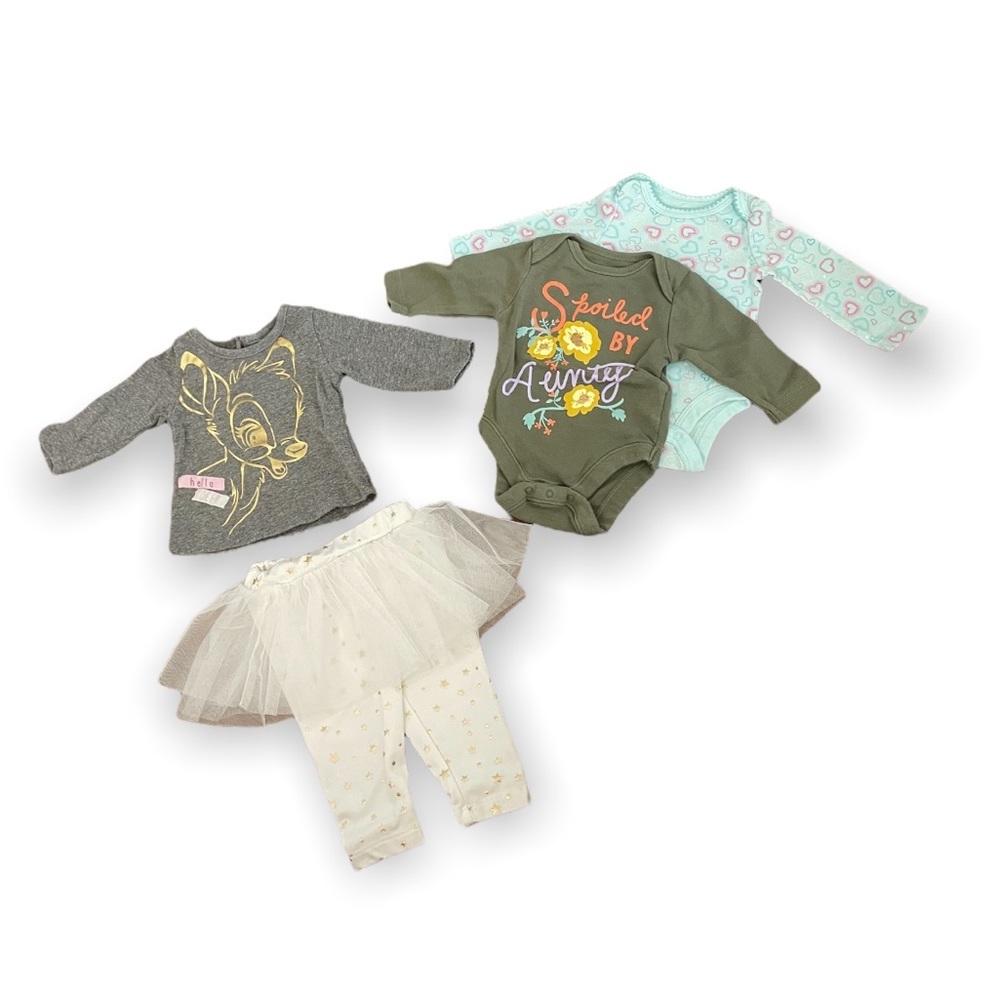 Disney Baby Bambi Baby girl outfit lot bundle- 4 pieces